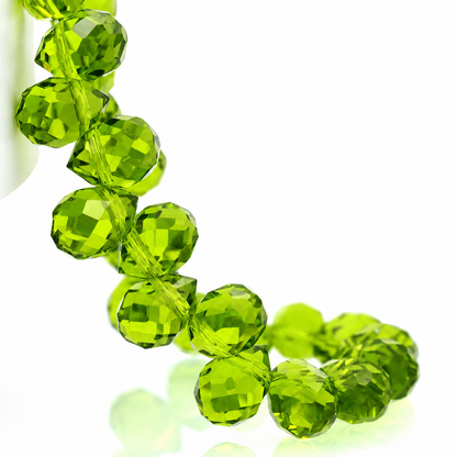 8mm Faceted K9 Glass Teardrop Beads — 90-Piece Refill — color 65