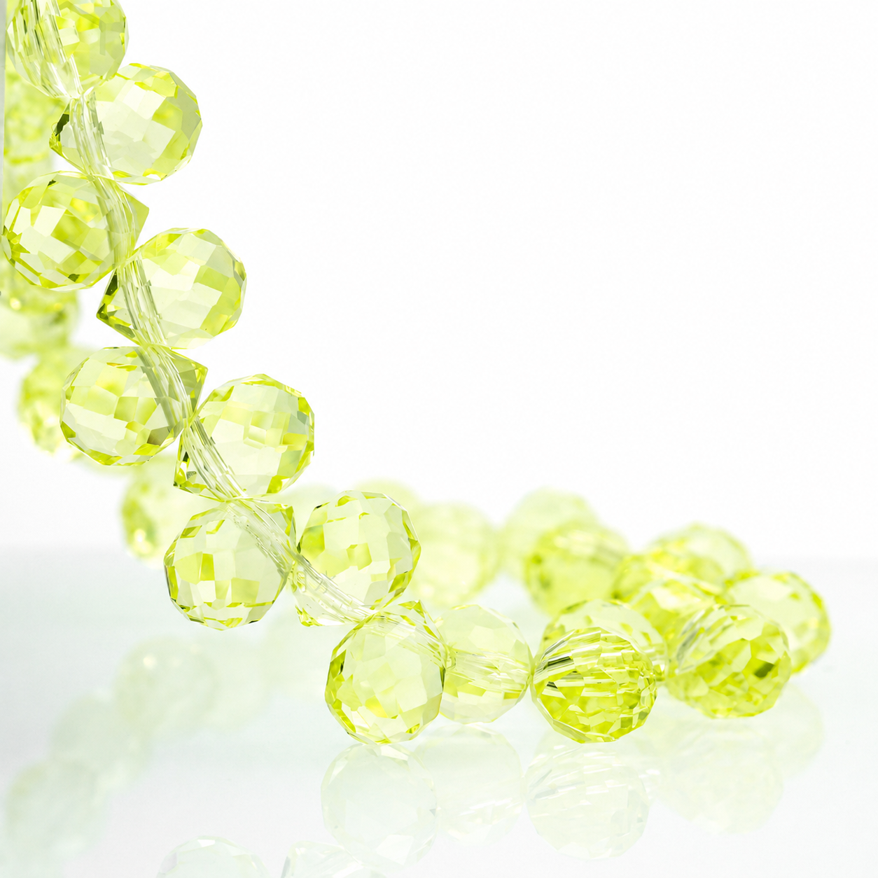 8mm Faceted K9 Glass Teardrop Beads — 90-Piece Refill — color 69
