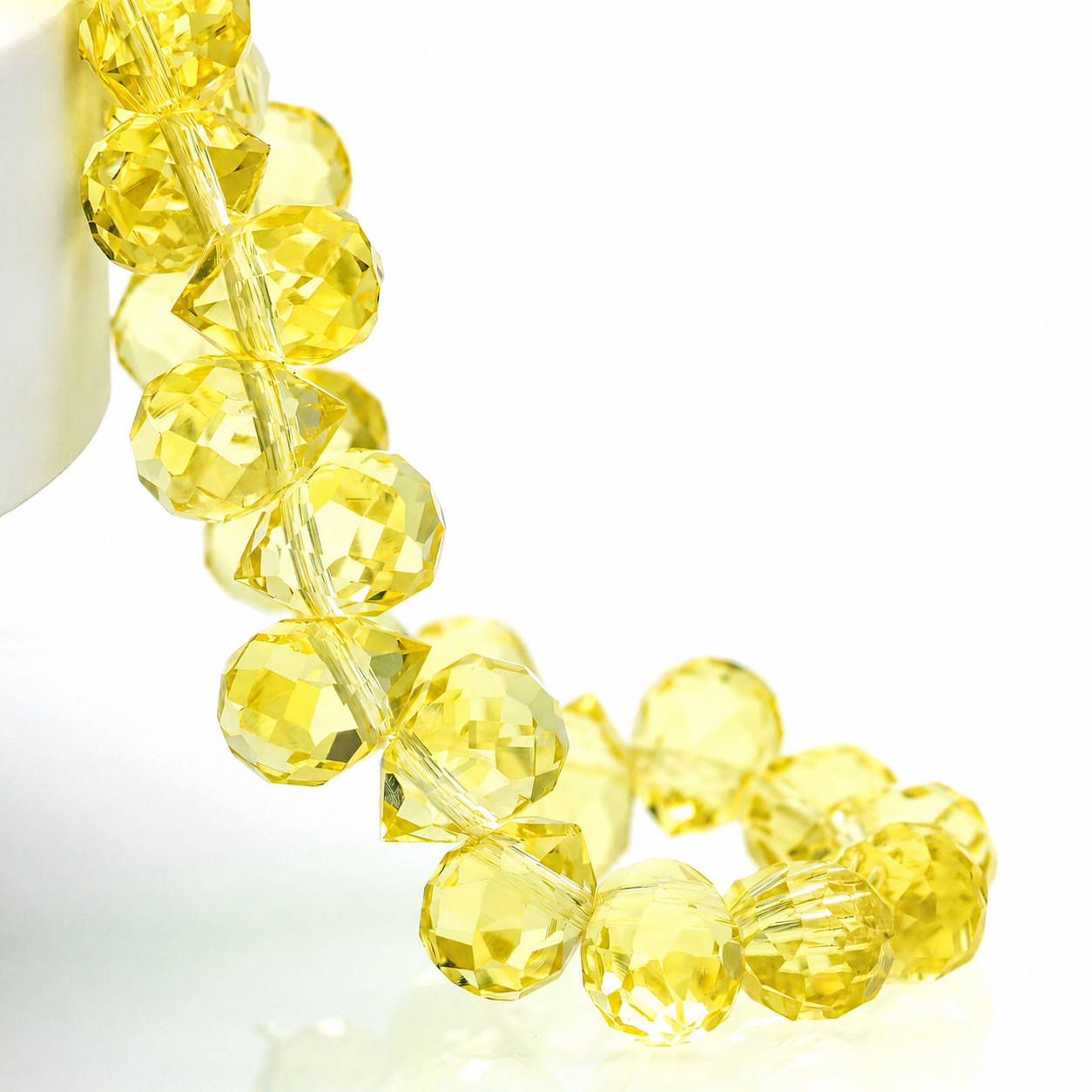 8mm Faceted K9 Glass Teardrop Beads — 90-Piece Refill — color 70