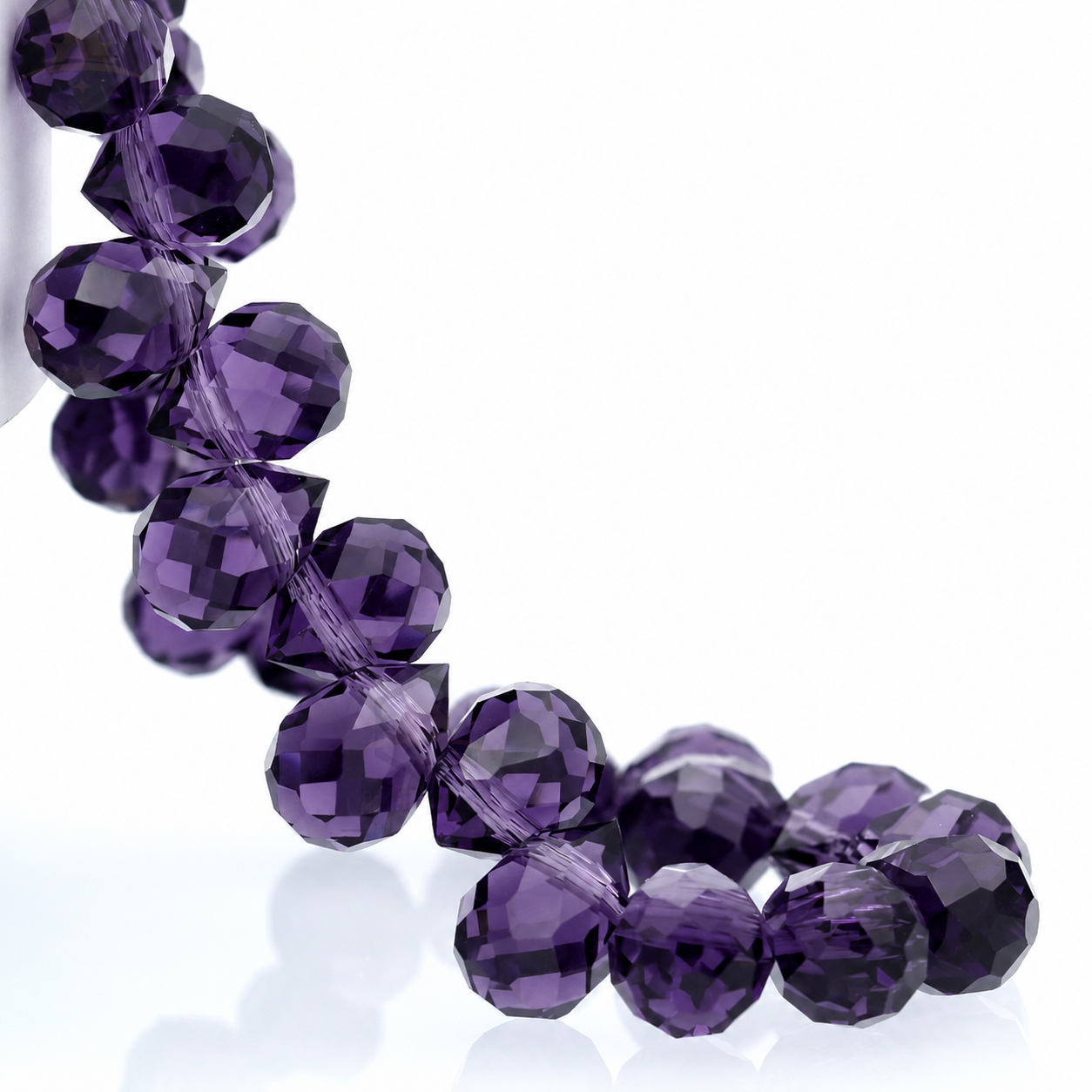 8mm Faceted K9 Glass Teardrop Beads — 90-Piece Refill — color 74