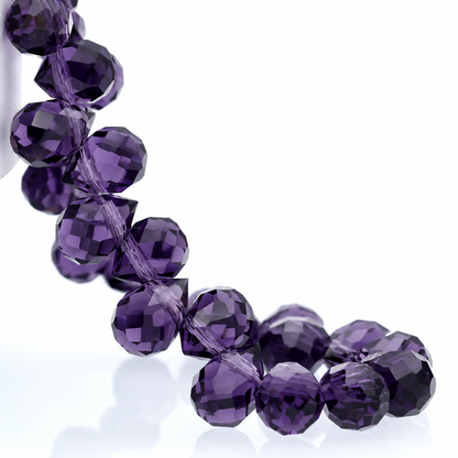 8mm Faceted K9 Glass Teardrop Beads — 90-Piece Refill — color 74