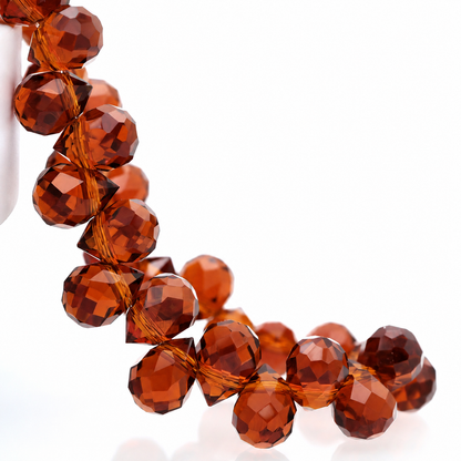 8mm Faceted K9 Glass Teardrop Beads — 90-Piece Refill — color 75