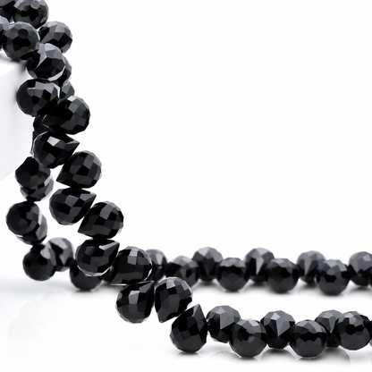 8mm Faceted K9 Glass Teardrop Beads — 90-Piece Refill — color 77