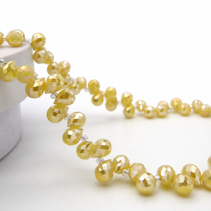 8mm Faceted K9 Glass Teardrop Beads — 90-Piece Refill — color 80