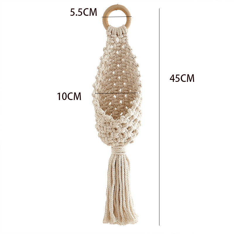 BeadLeaves macrame hanging basket holder set