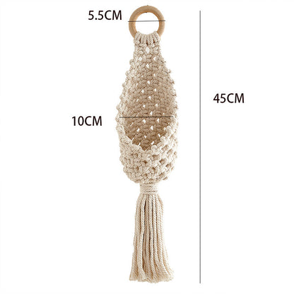 BeadLeaves macrame hanging basket holder set
