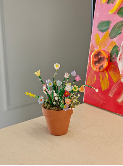 Mini Beaded Flower Pot DIY Kit