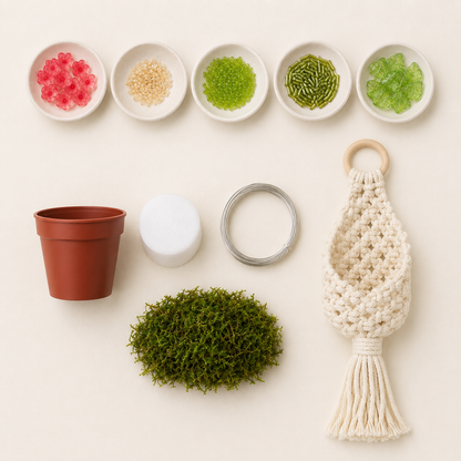 Flower Vine Beaded Wall Hanging — DIY Kit or Finished Piece
