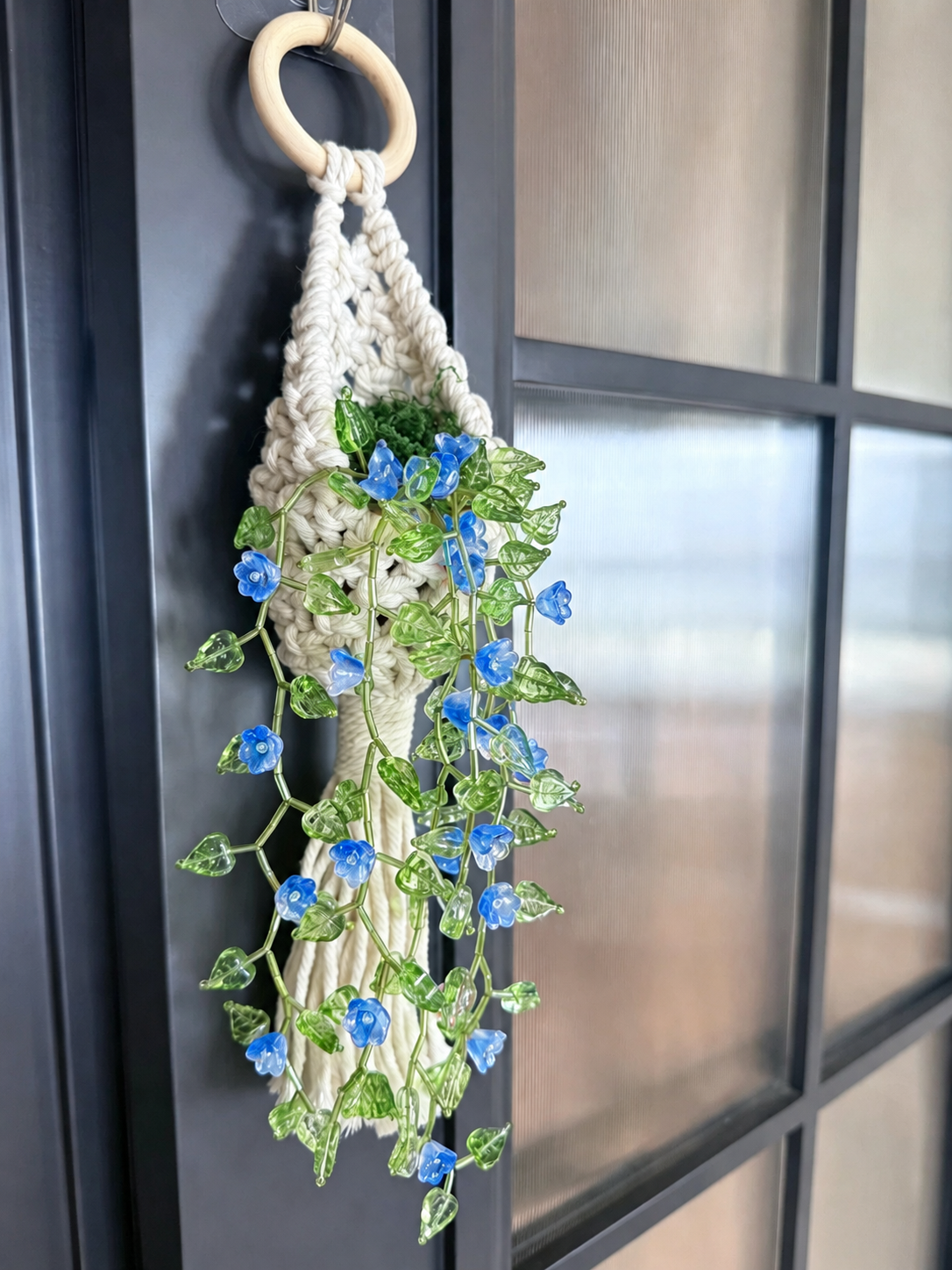 Flower Vine Beaded Wall Hanging — DIY Kit or Finished Piece