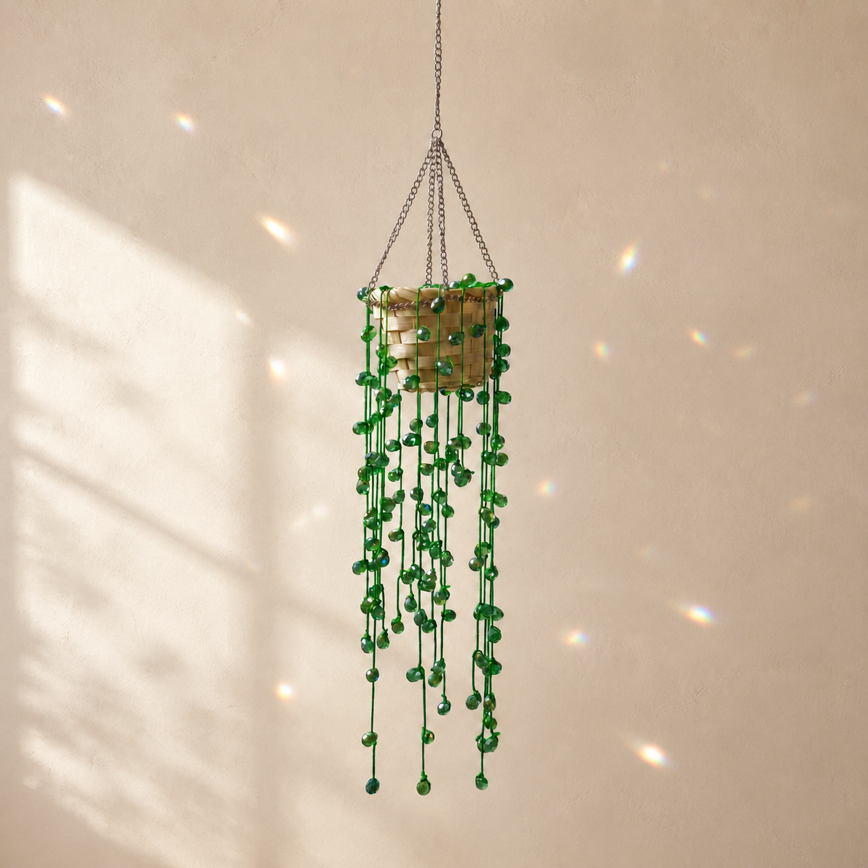 String of Pearls Beaded Hanging Plant