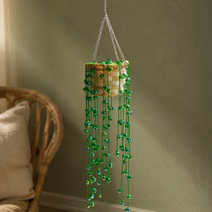 String of Pearls Beaded Hanging Plant