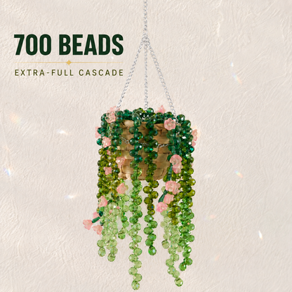 Extra-Full Cascading Flower Beaded Hanging Plant – 700 Beads — product display