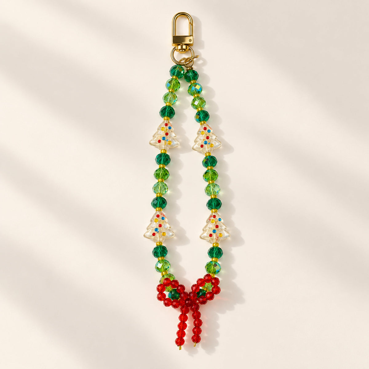 Christmas beaded phone and bag charm