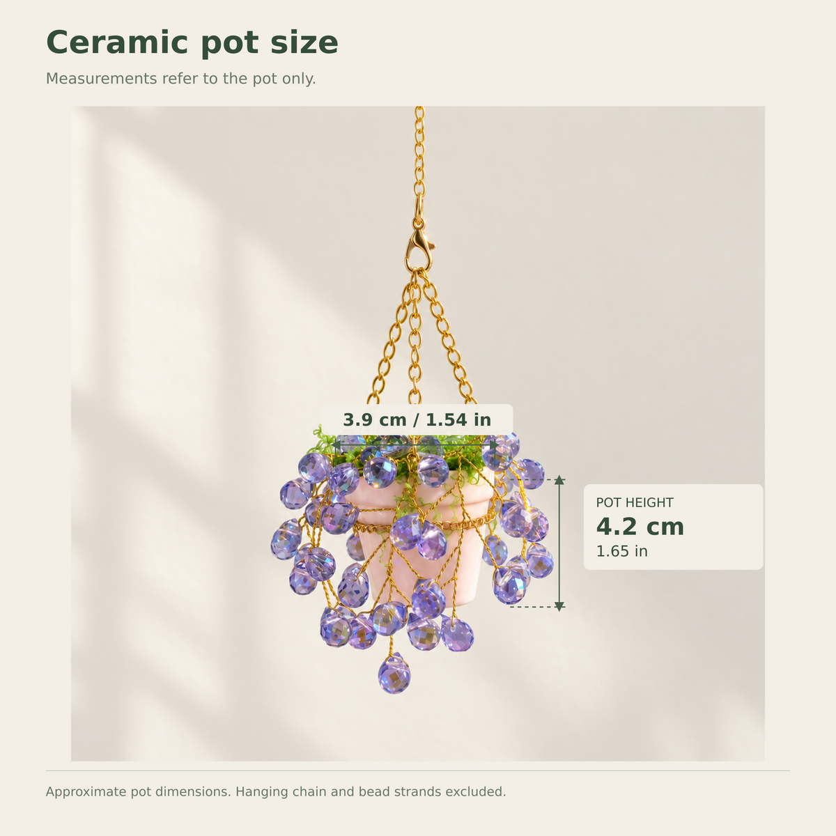 Ceramic pot size guide