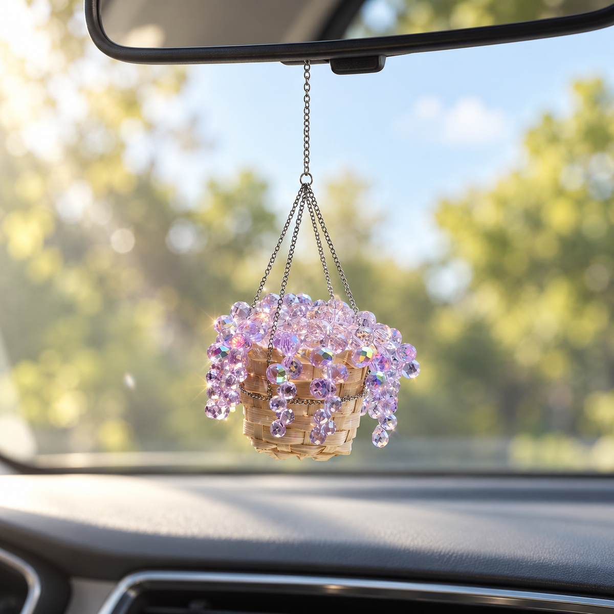Mini Purple Mermaid’s Tears Car Charm