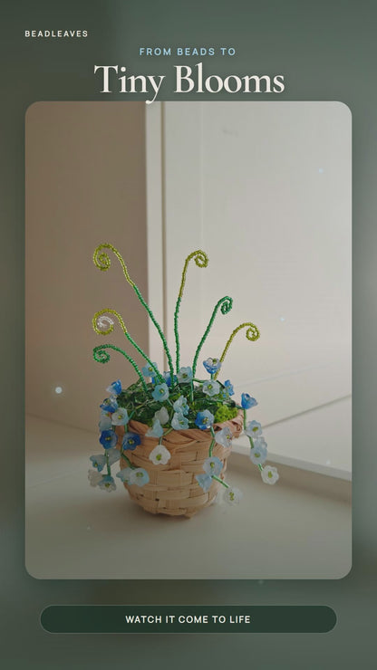 Bluebell Beaded Plant DIY Kit — Basket Style