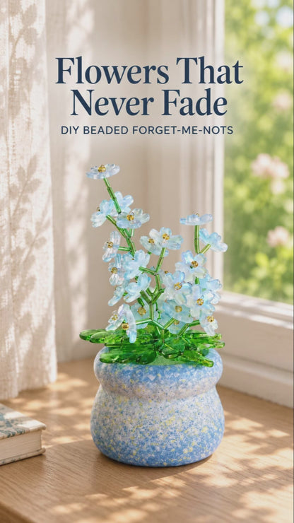 Blue Forget-Me-Not Beaded Plant
