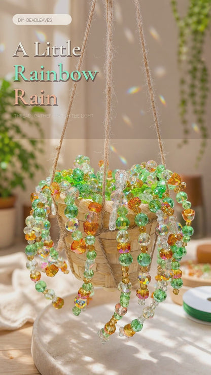 Sunlit Garden Beaded Hanging Plant